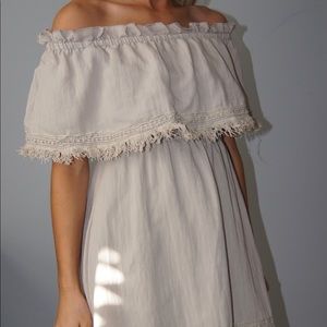 off shoulder boho dress